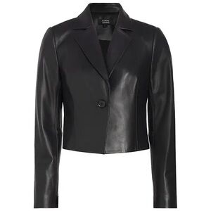 Saks Fifth Avenue Midnight Leather Blazer